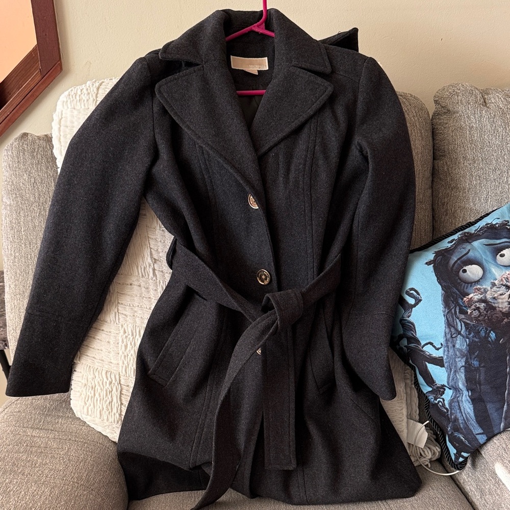 Michael Kors Charcoal Grey Trench Coat